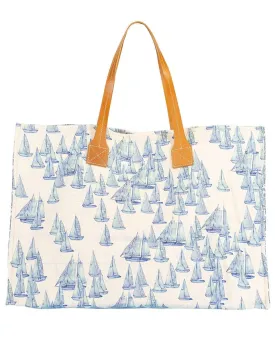 Beach Print Canvas Beach Bag