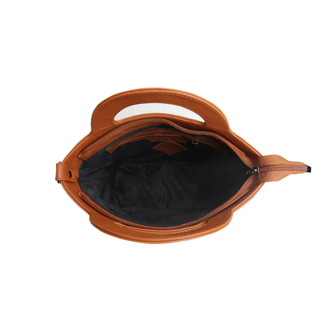 Black Top Handle Handbag Black Lines Art