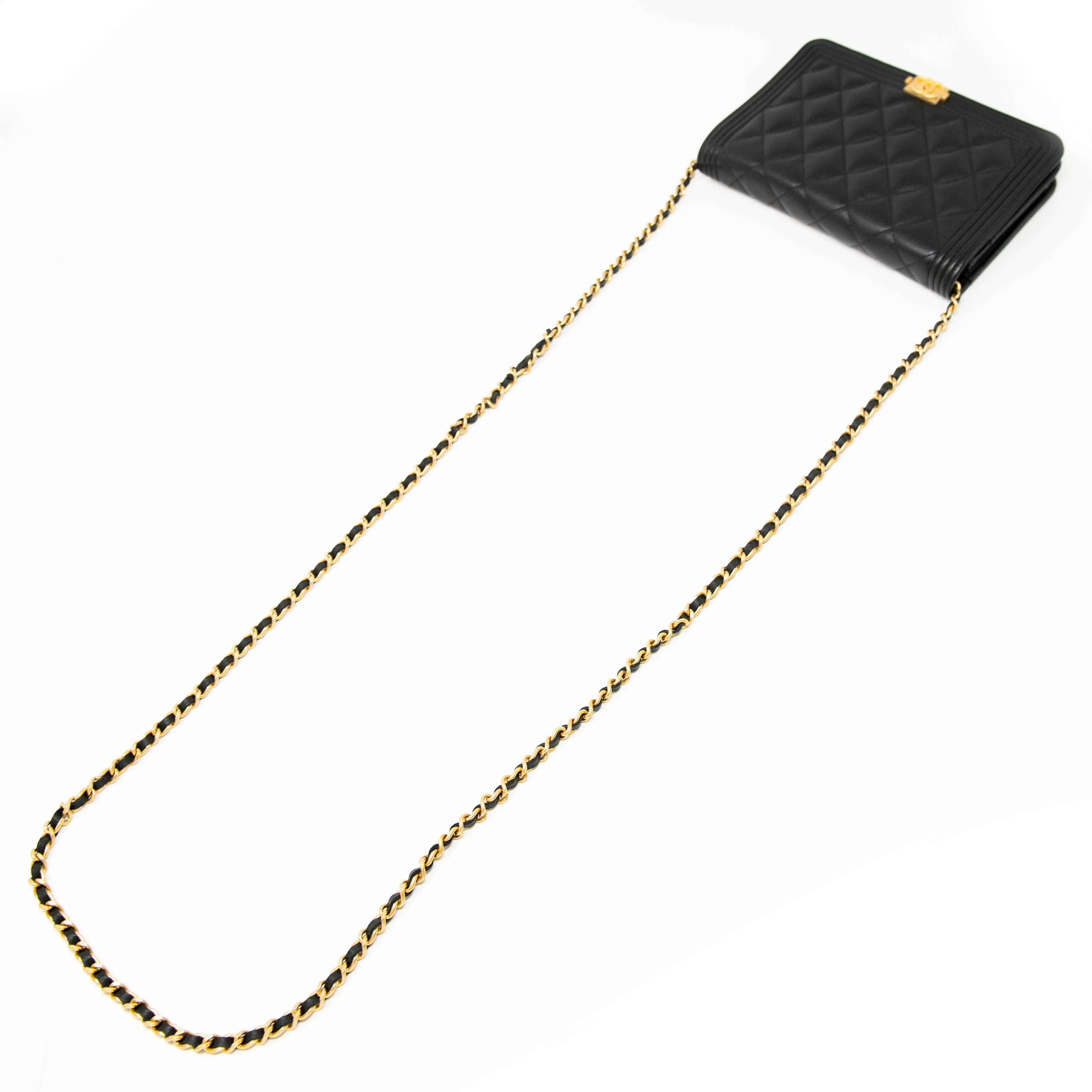 Chanel Black Boy Wallet on Chain