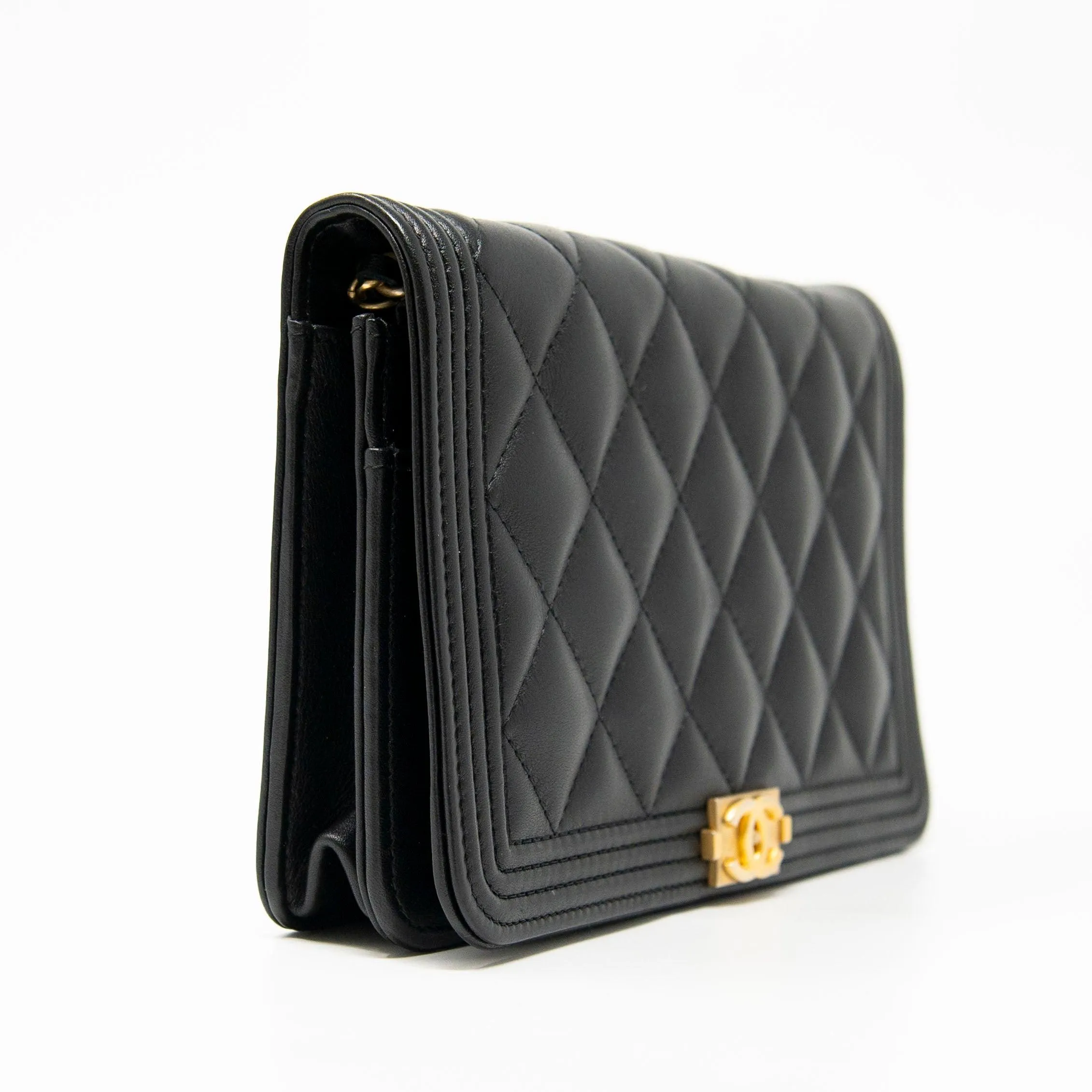 Chanel Black Boy Wallet on Chain