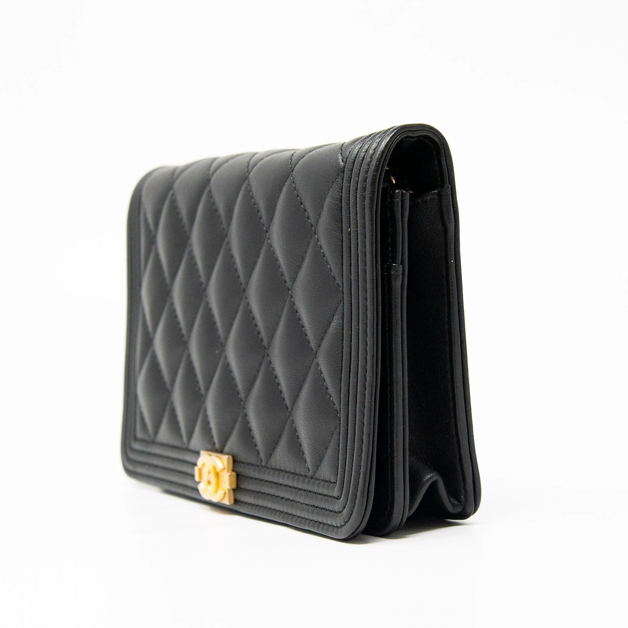 Chanel Black Boy Wallet on Chain