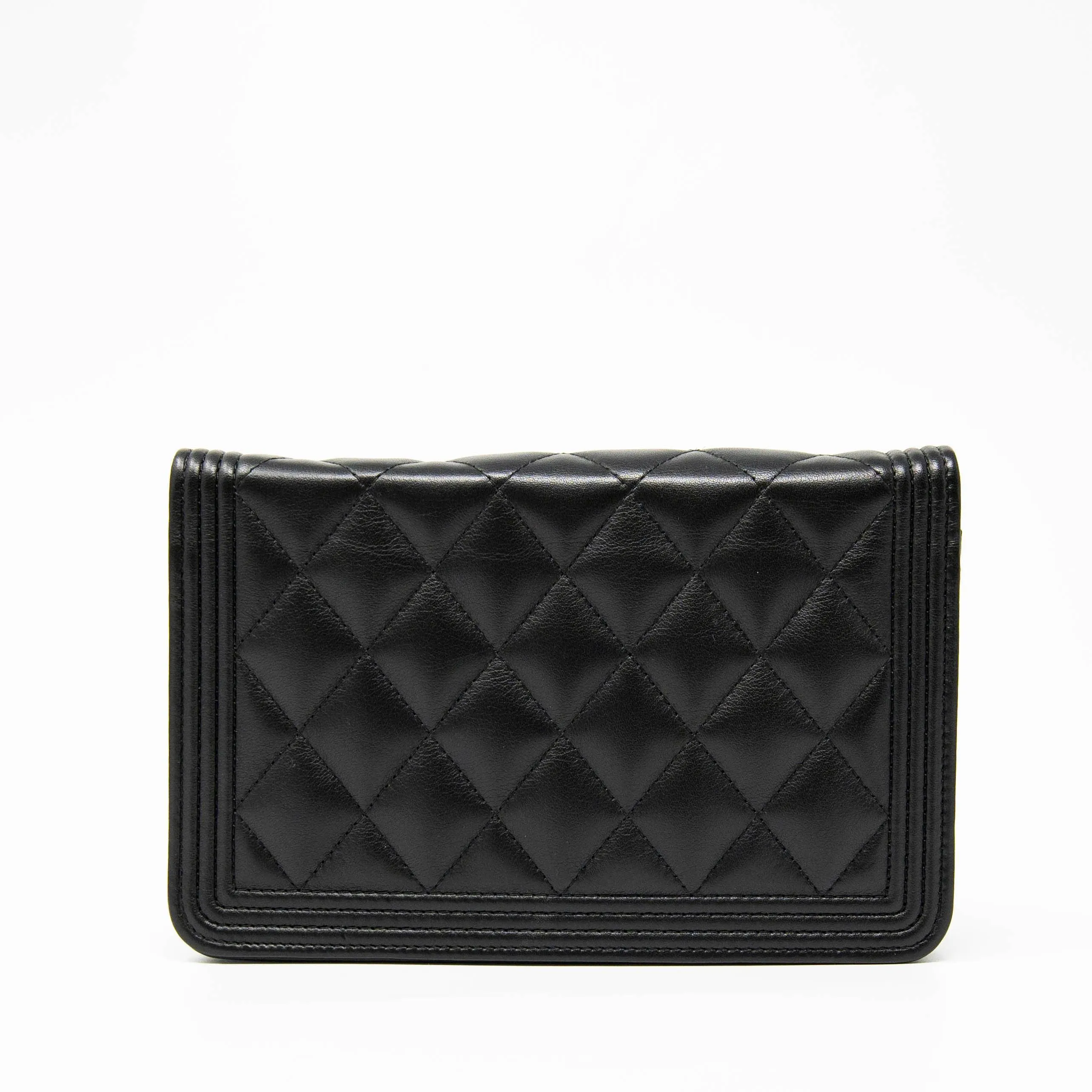 Chanel Black Boy Wallet on Chain