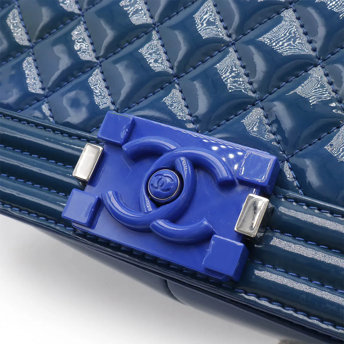 Chanel Boy Matelasse Chain Bag Patent Leather