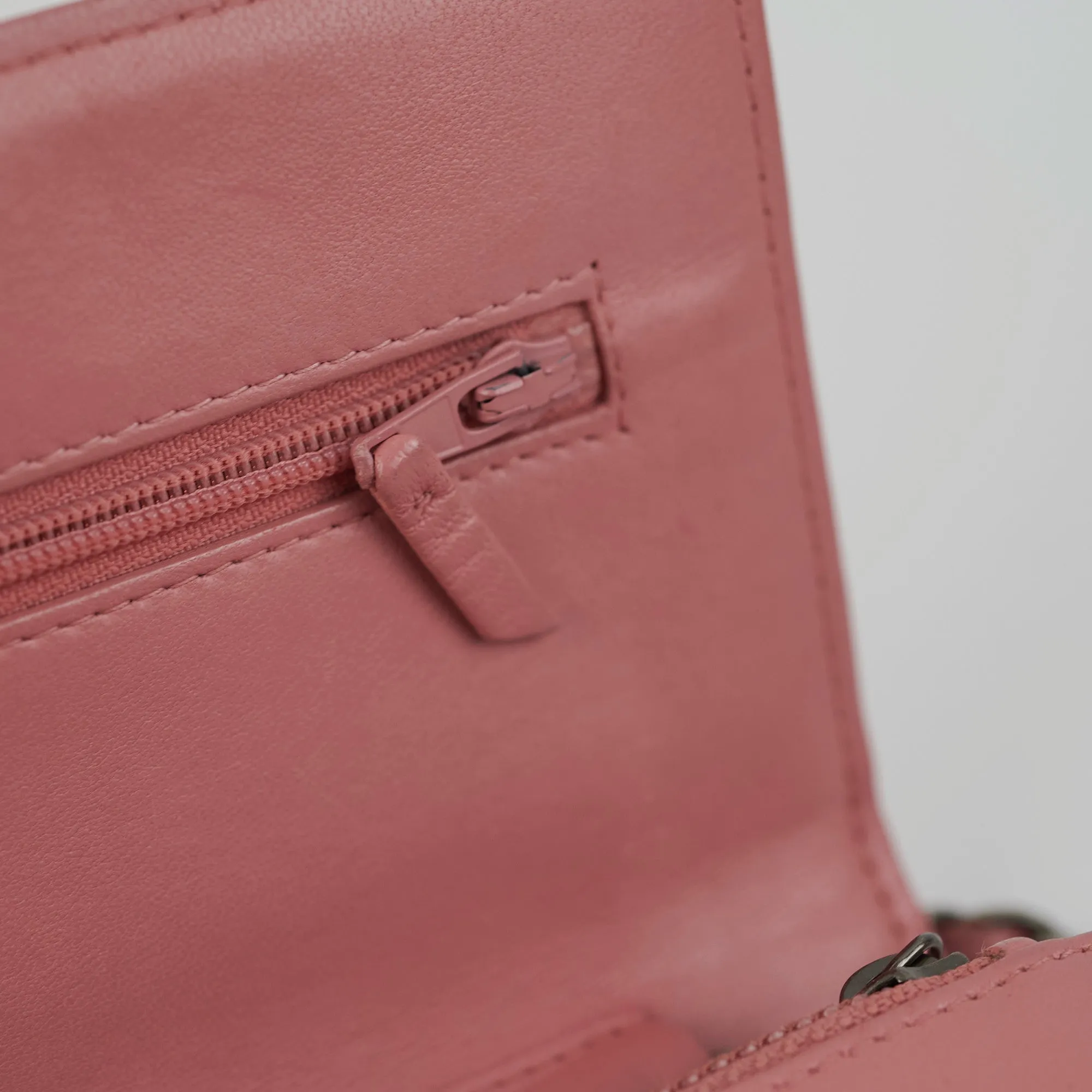 Chanel Boy Wallet On Chain Woc Lambskin Pink