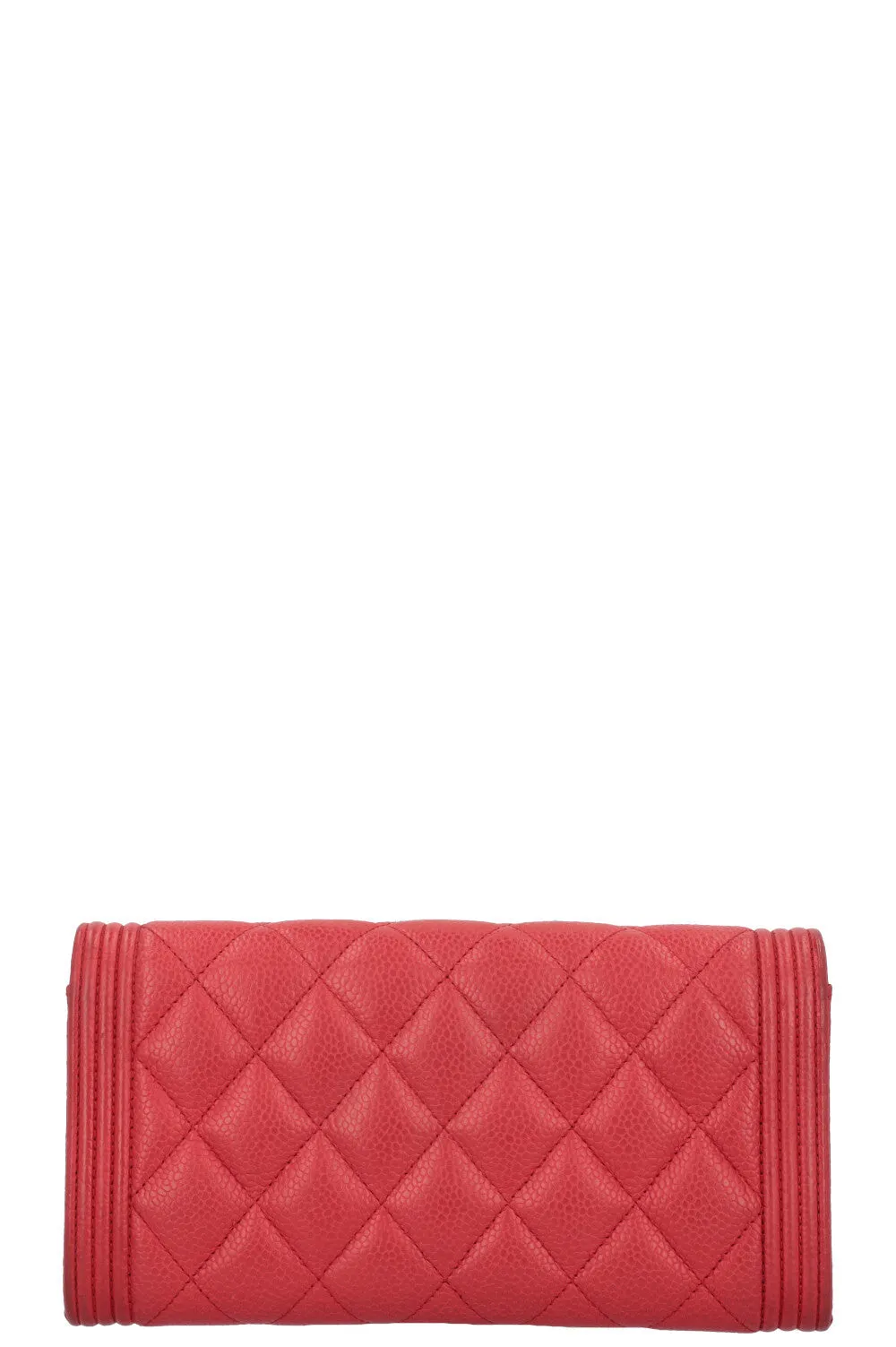 CHANEL Boy Wallet Red
