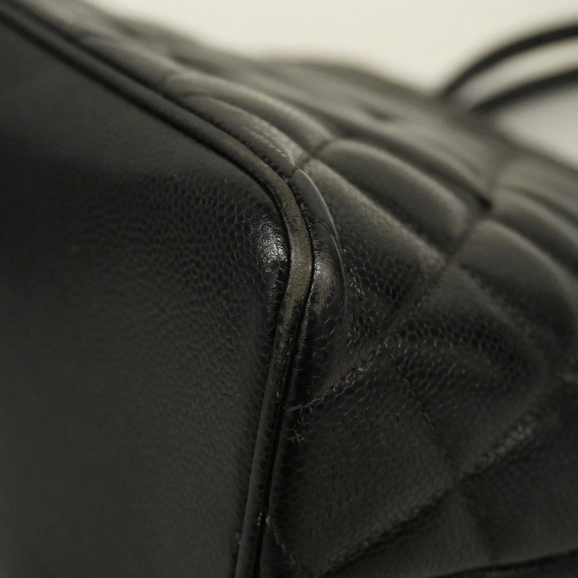 CHANEL  Reprint Tote Women's Caviar Leather Tote Bag Black