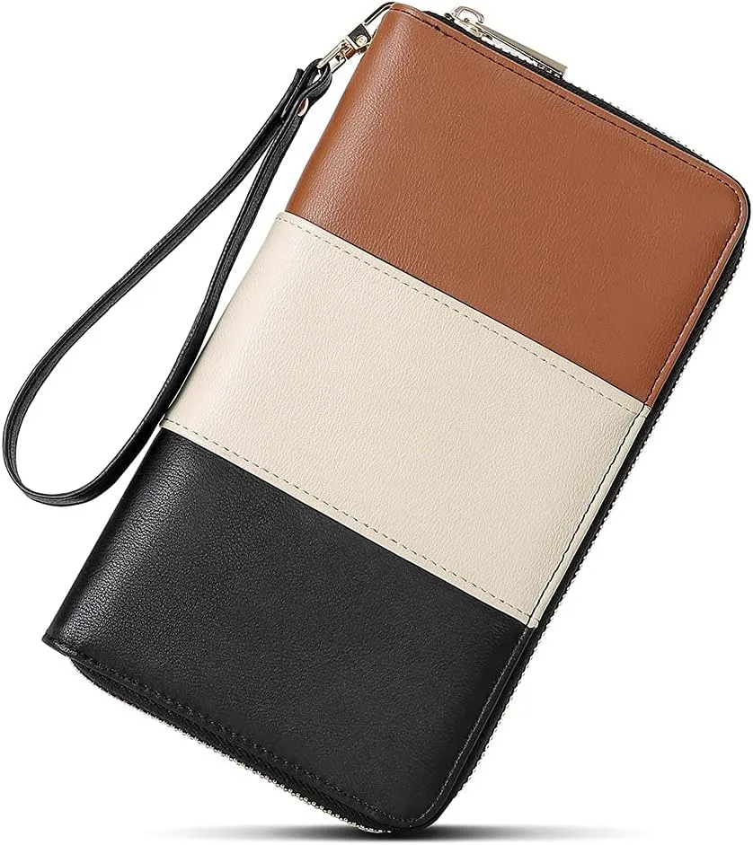 CLUCI Womens Wallet RFID Bifold Wristlet Large