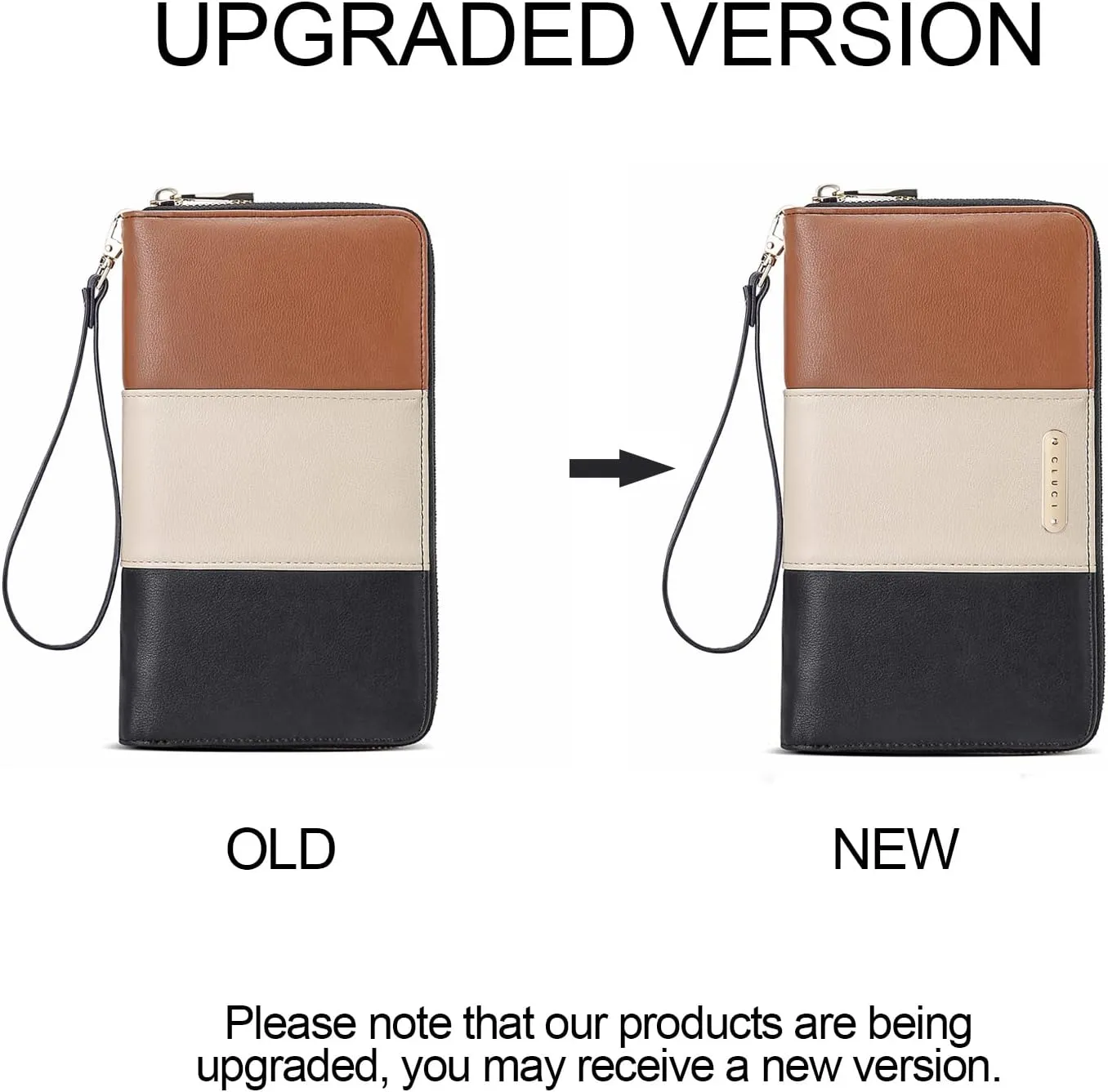 CLUCI Womens Wallet RFID Bifold Wristlet Large