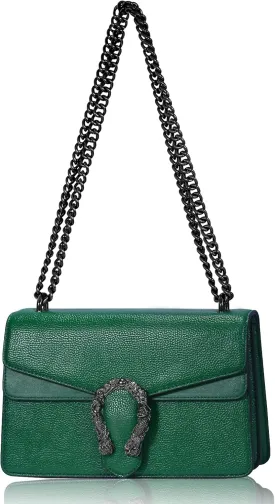 Crossbody Chain Purses for Women - Crocodile Snake Pattern Leather Shoulder Handbags Evening Clutch Satchel Bags