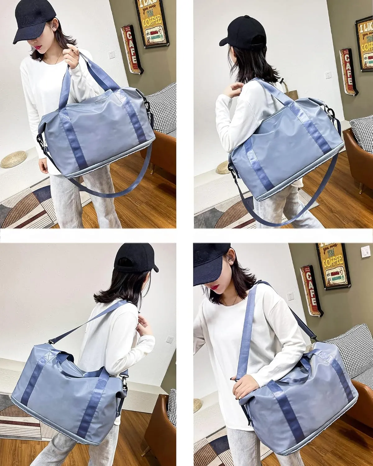 Expandable Travel Duffle Bag Weekender Carry on Overnight Bag Gym Bag for Women