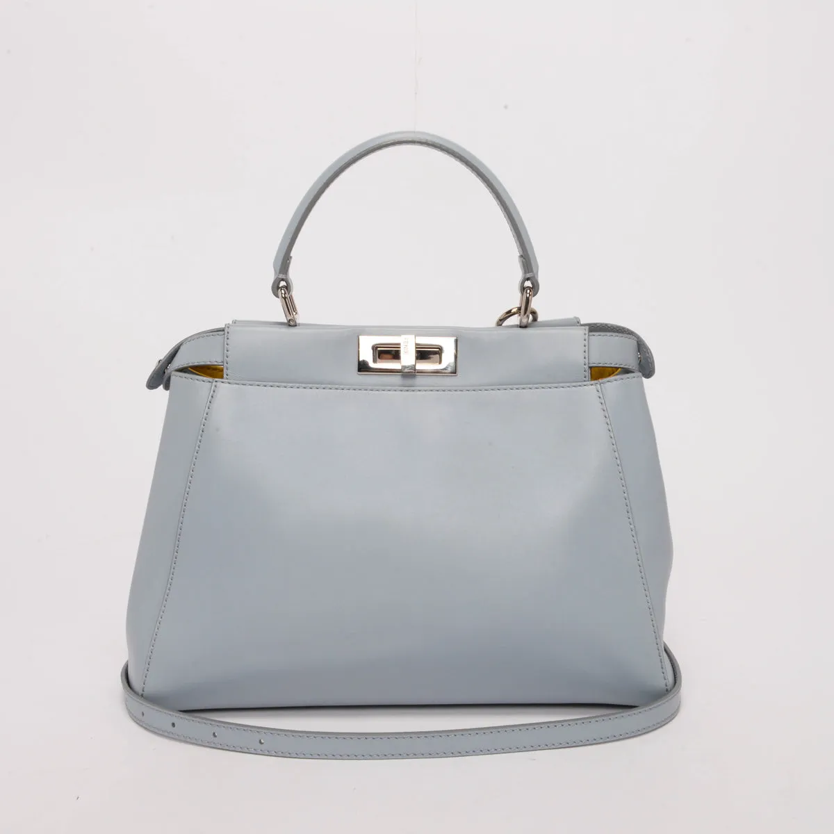 Fendi Pale Blue Nappa Medium Peekaboo Bag