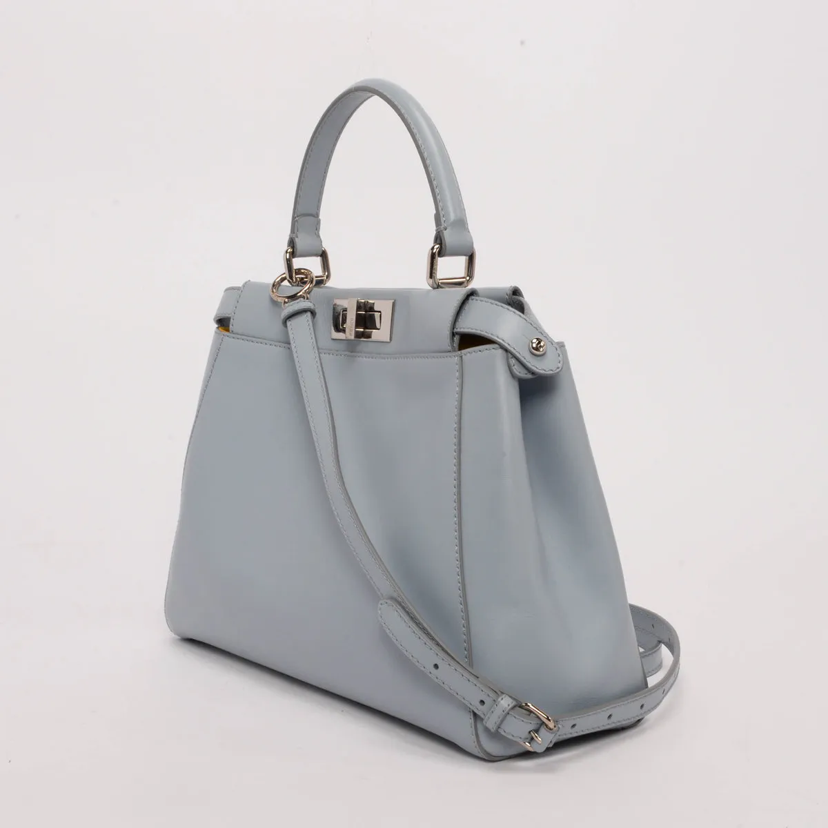 Fendi Pale Blue Nappa Medium Peekaboo Bag