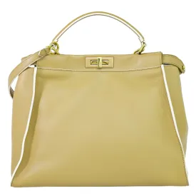 Fendi Peekaboo  Leather Handbag ()
