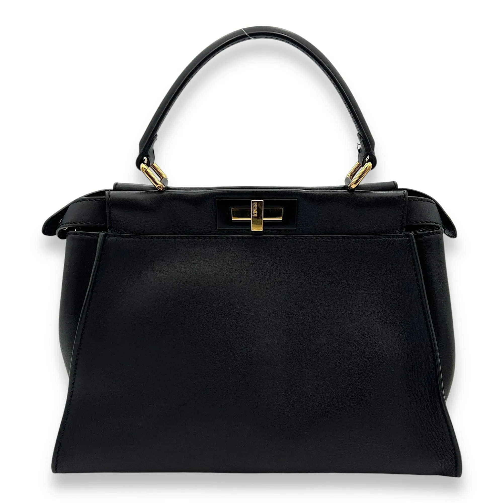 Fendi  Peekaboo Medium Top handle bag in Calfskin, Gold Hardware S2407332VZ
