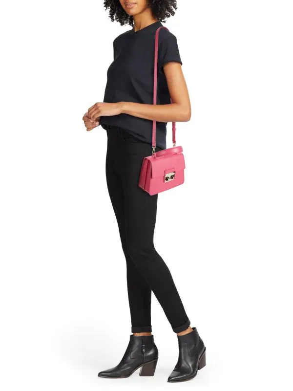 Furla Leather Satchel Bag - Pink
