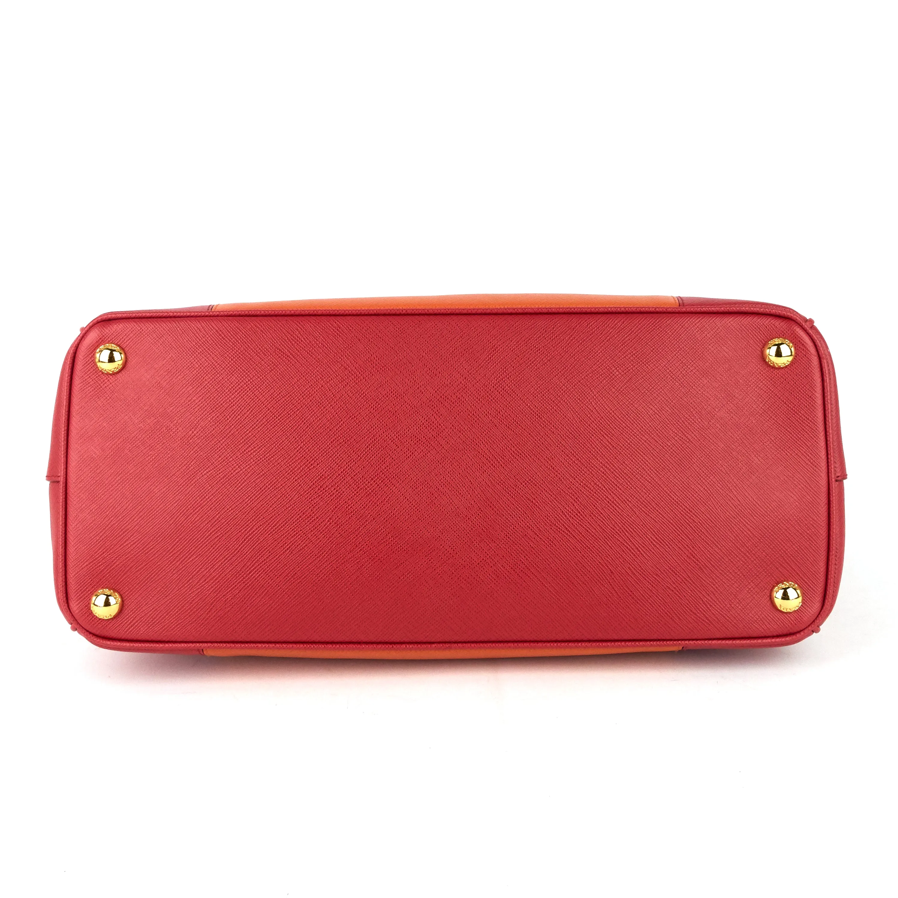 Galleria Double Zip Medium Bicolour Leather Bag