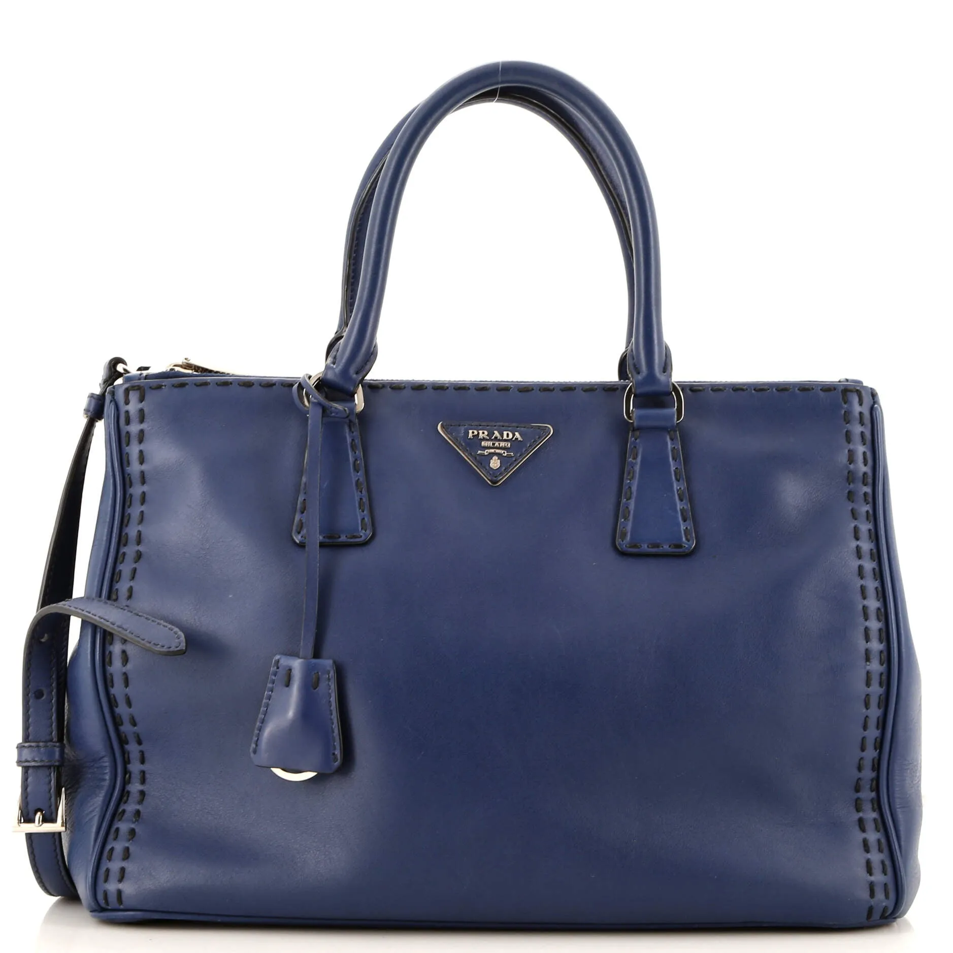 Galleria Double Zip Tote Stitched City Calf Medium