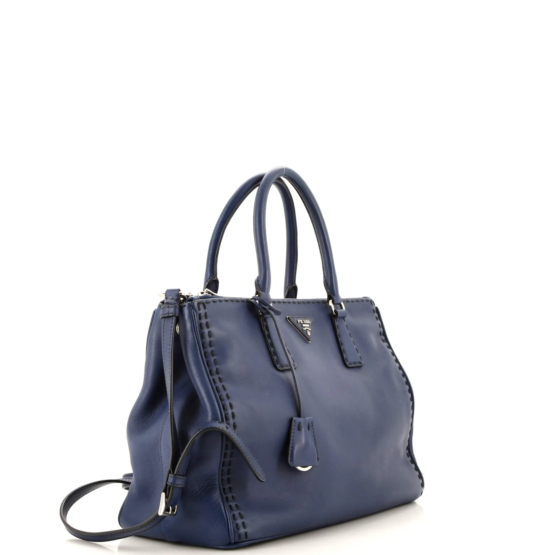 Galleria Double Zip Tote Stitched City Calf Medium