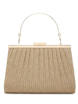 Glitter Top Handle Clutch Bag