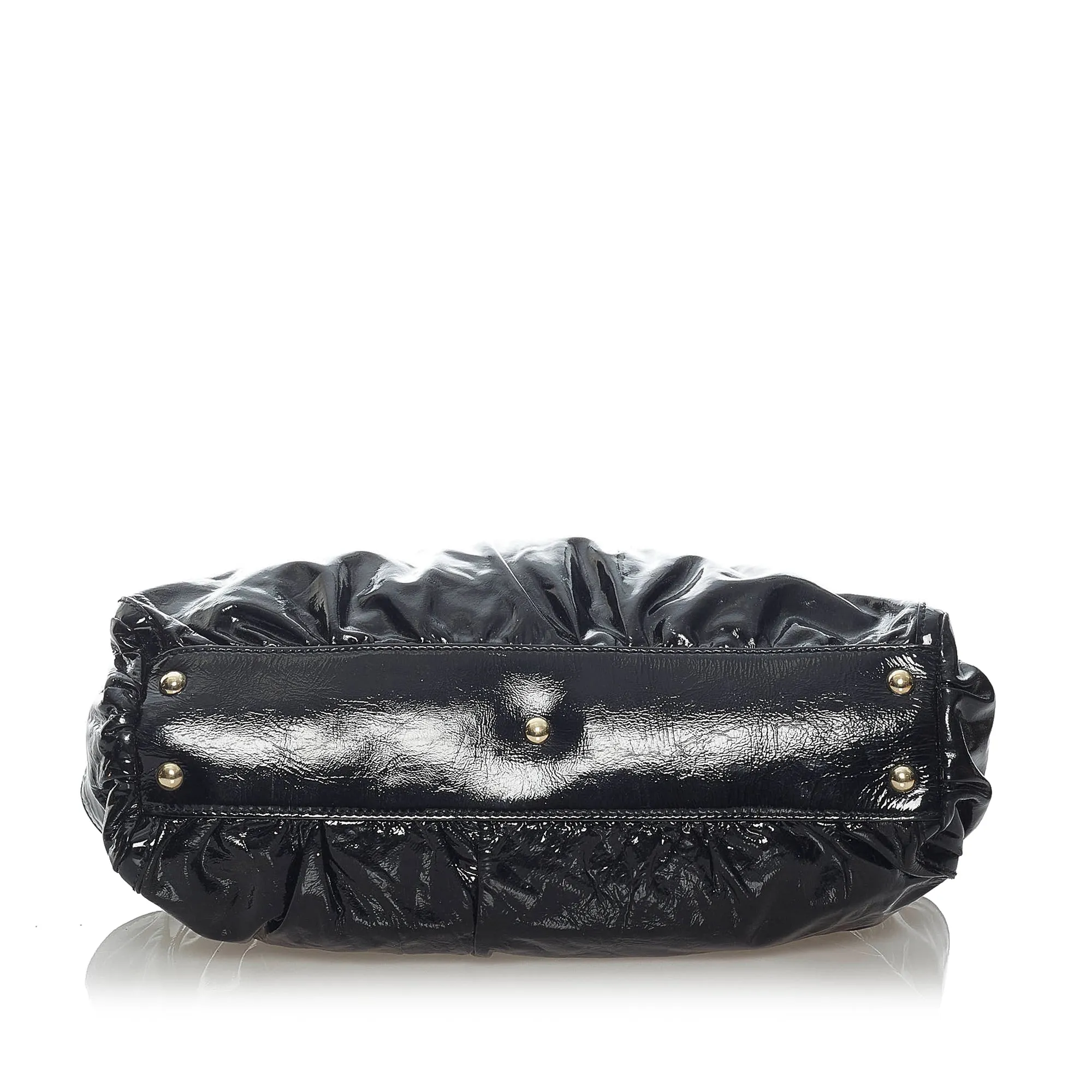 Gucci Abbey D-Ring Patent Leather Handbag