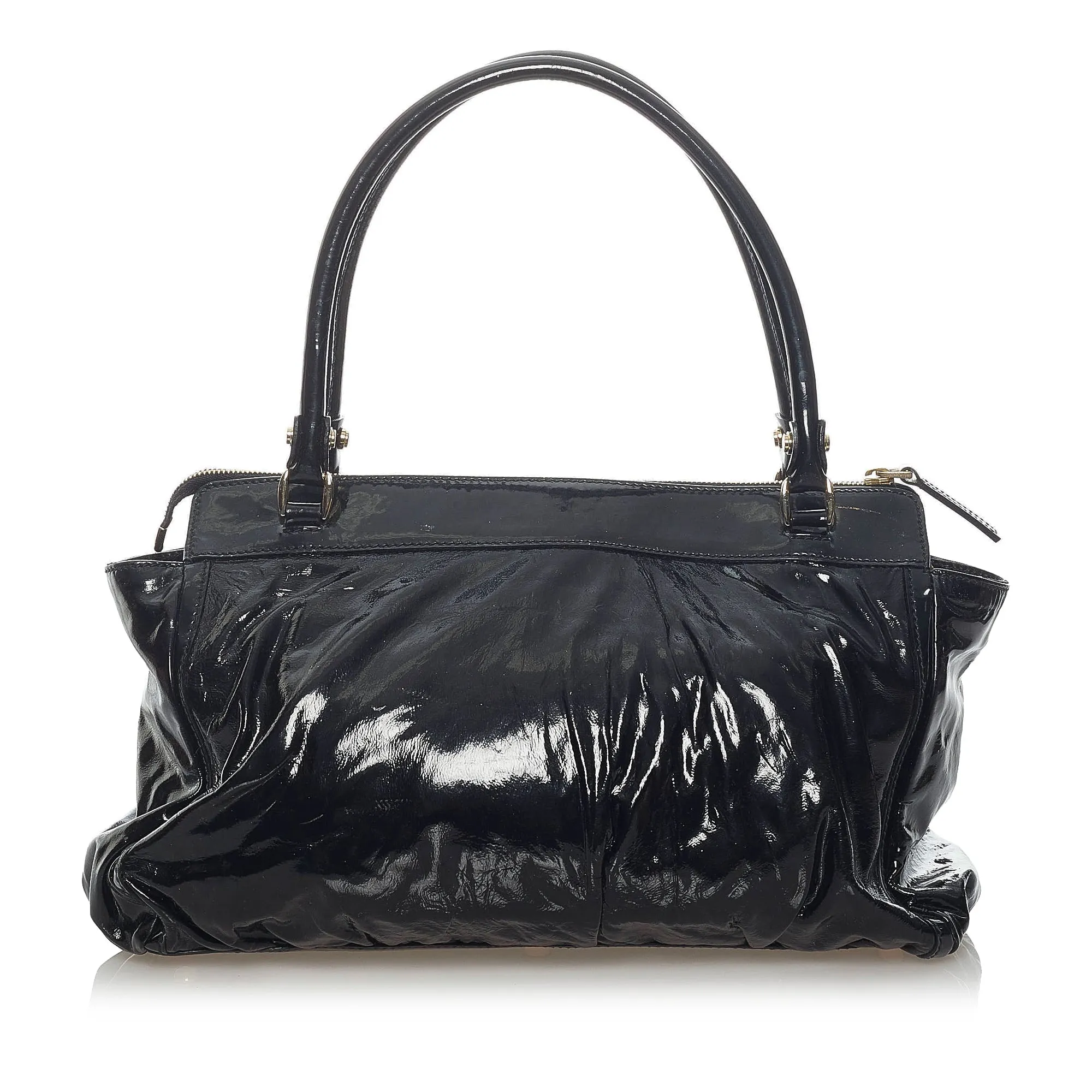 Gucci Abbey D-Ring Patent Leather Handbag