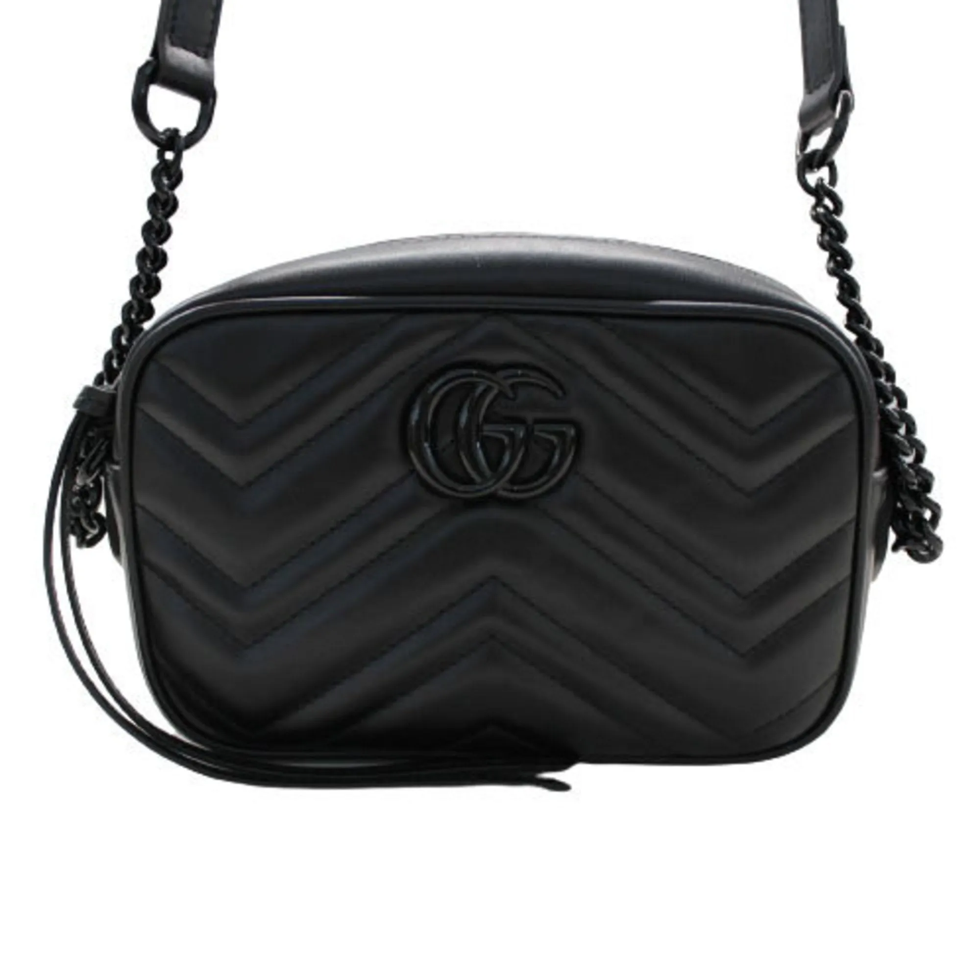 GUCCI Bag Women's GG Marmont Shoulder Leather Black 634936 Quilting