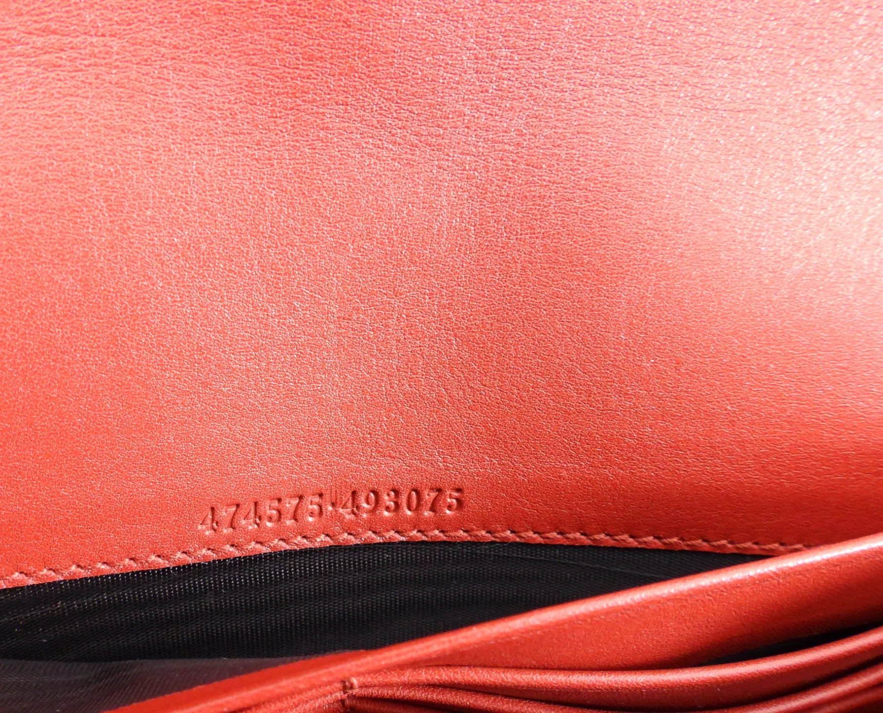 Gucci Red Marmont Matelasse GG Logo Wallet On Chain Crossbody Bag