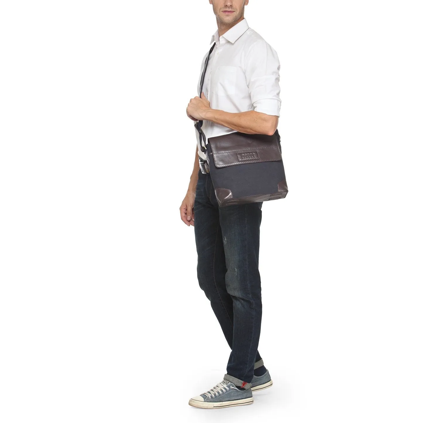 Leather Messenger Bag - PR1153