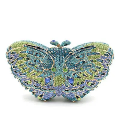 Luxury Crystal Bufferfly Clutch Handbag