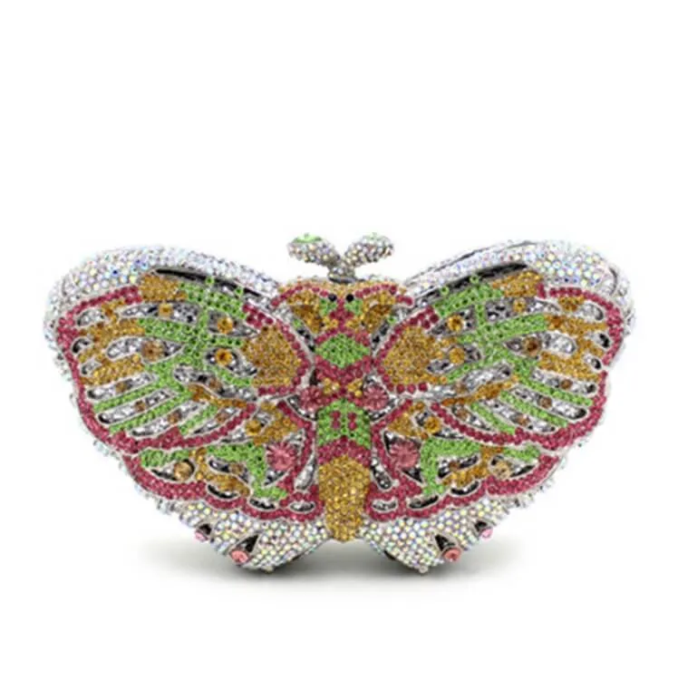 Luxury Crystal Bufferfly Clutch Handbag