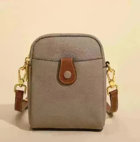 Lychee Pattern Mobile Phone Bag Small High Quality Leather Crossbody Bags For Women Wallet
