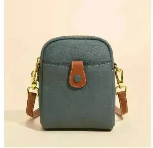 Lychee Pattern Mobile Phone Bag Small High Quality Leather Crossbody Bags For Women Wallet