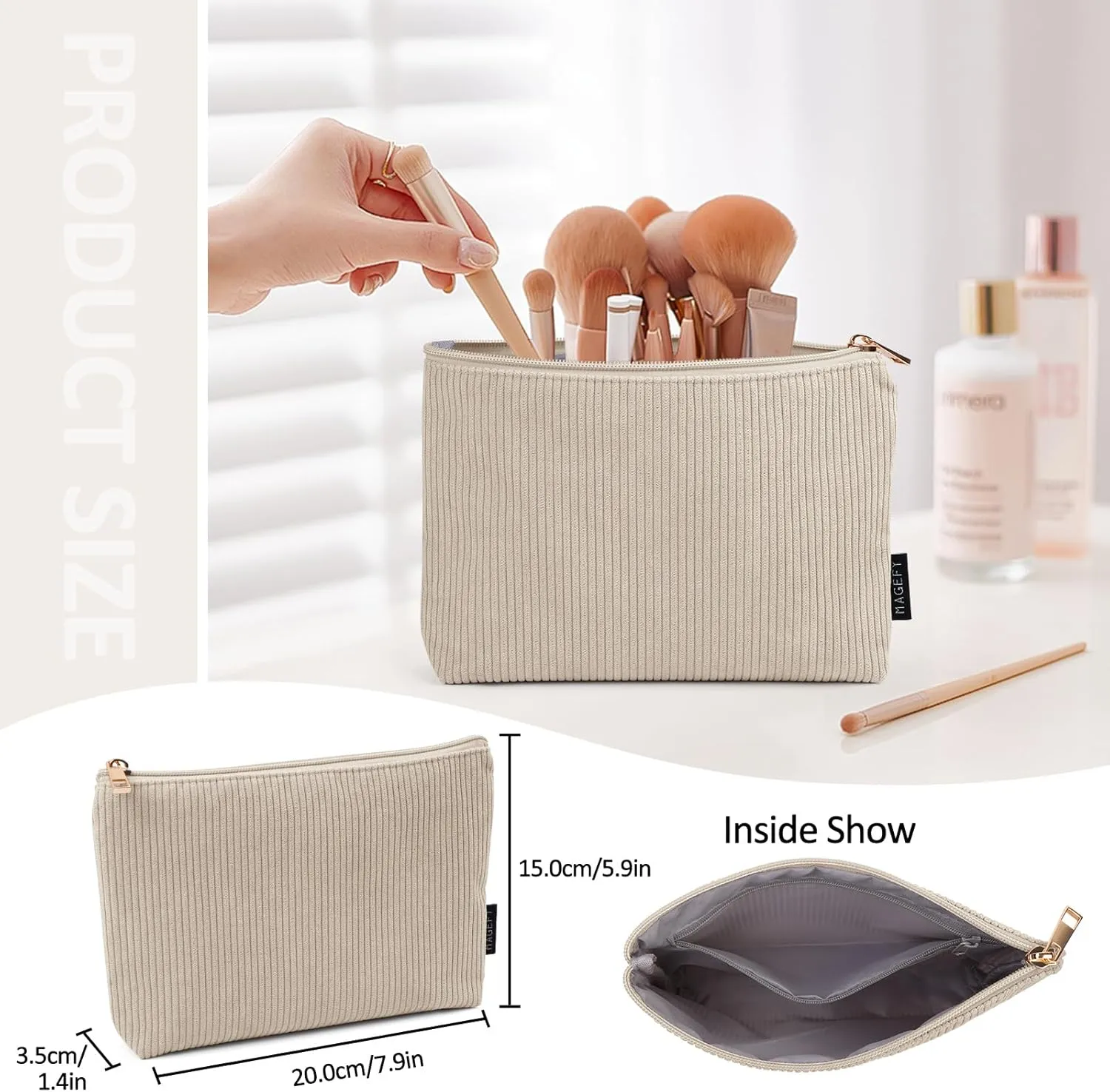 MAGEFY Makeup Bag Small Cosmetic Bag for Women