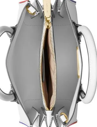 Michael Michael Kors Mercer Rainbow Trim Leather Crossbody Tote