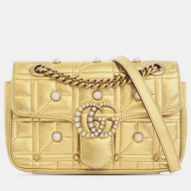 Mini GG Marmont Pearly Matelasse Crossbody
