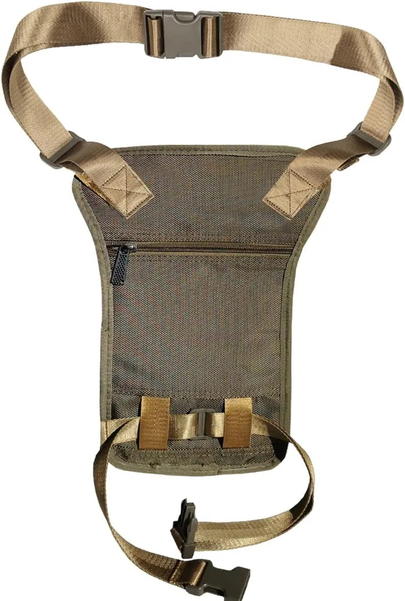 Nylon Leg Bag Thigh Pouch Fanny Pack Tactical Shoulder Messenger Bag Green