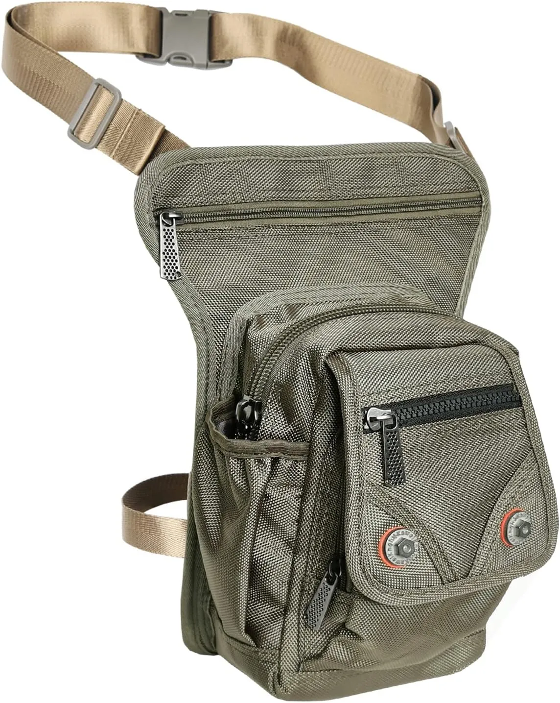 Nylon Leg Bag Thigh Pouch Fanny Pack Tactical Shoulder Messenger Bag Green