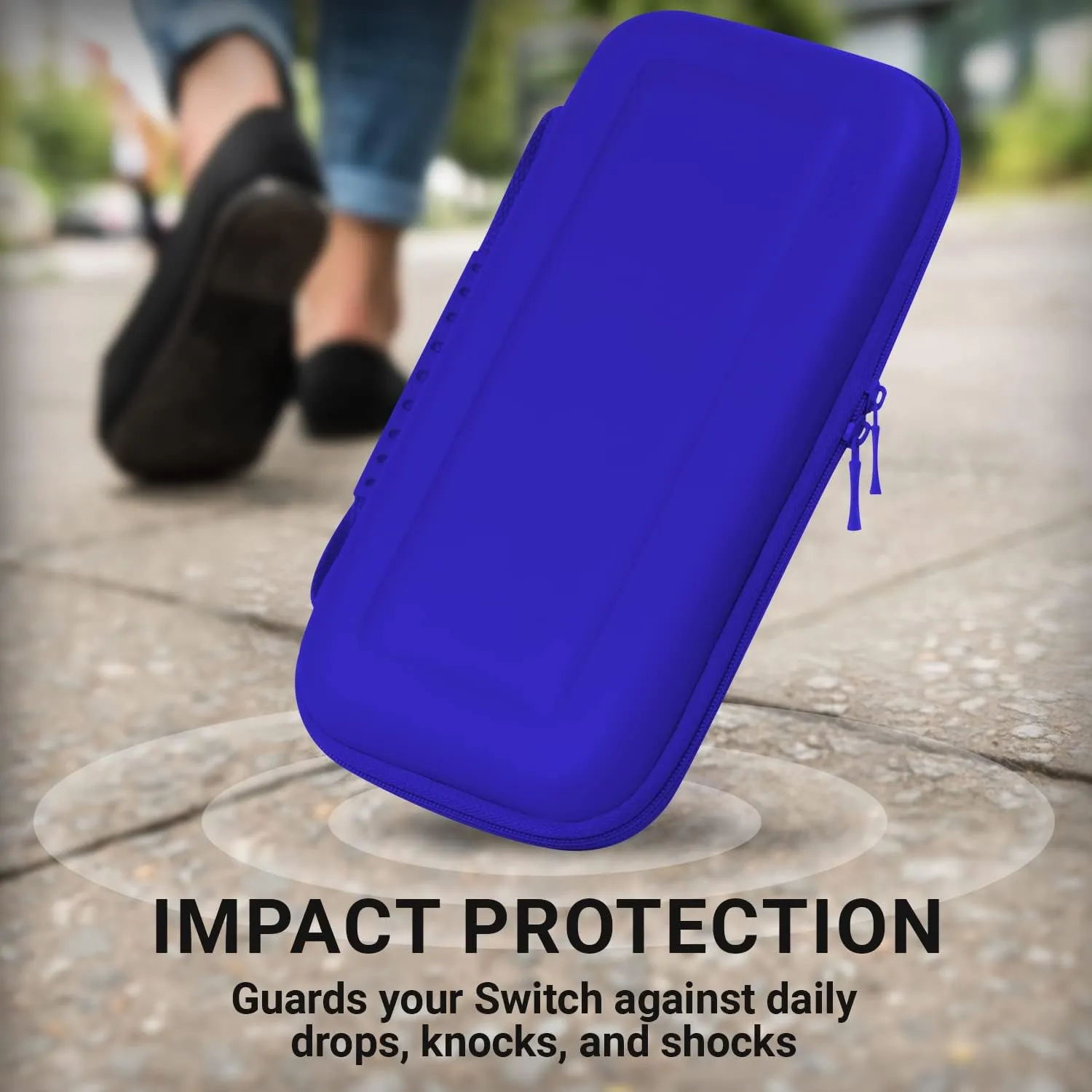 Orzly Carry Case Compatible with Nintendo Switch and New Switch OLED Console -Protective Hard Portable Travel Carry Case Shell Pouch with Pockets for Accessories and Games