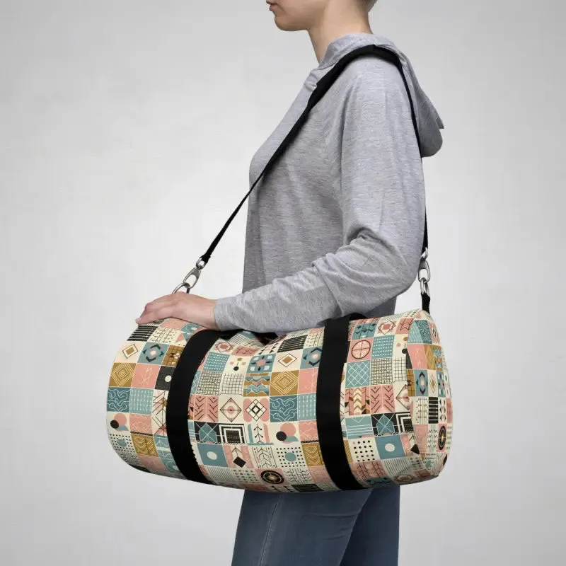 Pastel Geometric Duffel Bag for Unique Style