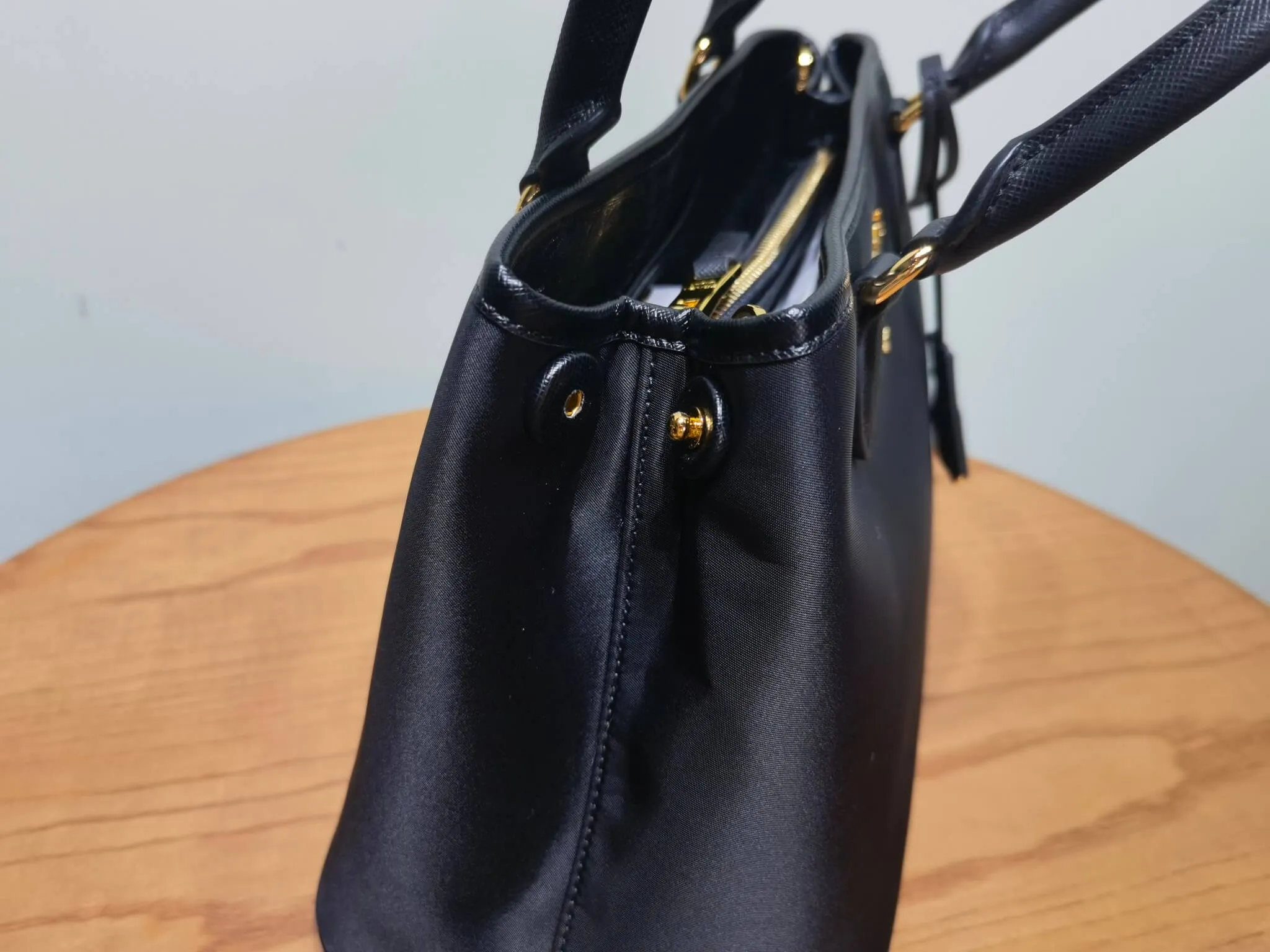 PRA Black Recycled nylon handbag 1BA173