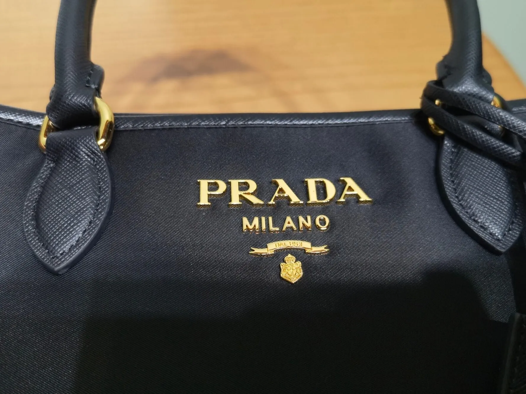 PRA Black Recycled nylon handbag 1BA173