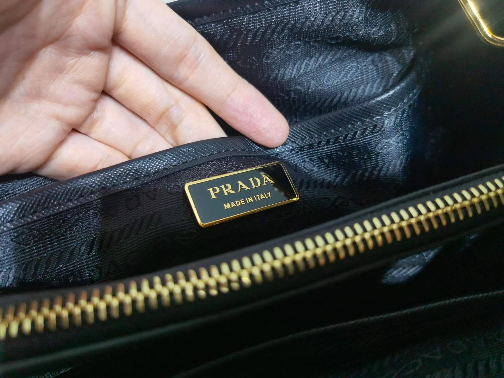 PRA Black Recycled nylon handbag 1BA173