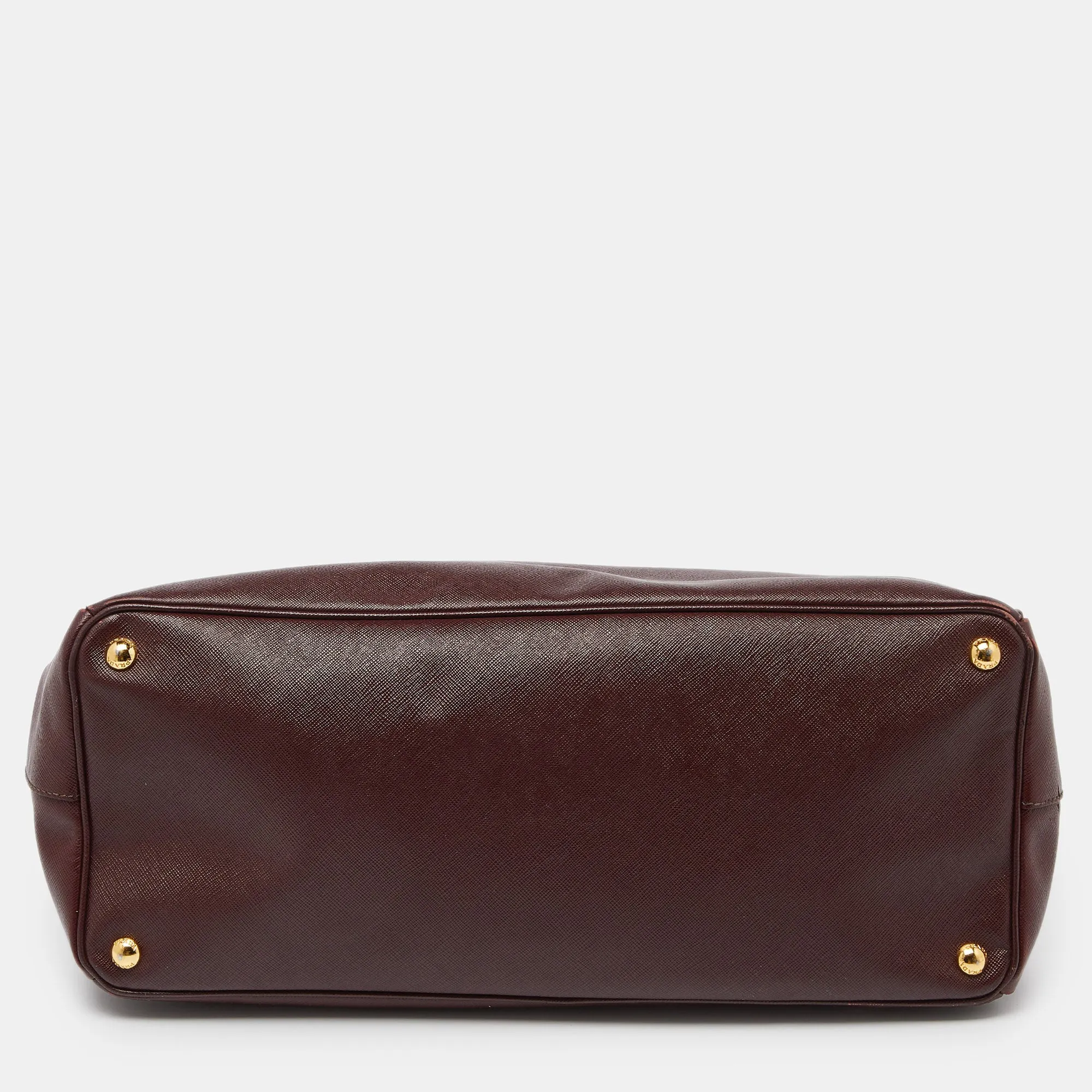 Prada Burgundy Saffiano Lux Leather Executive Galleria Tote