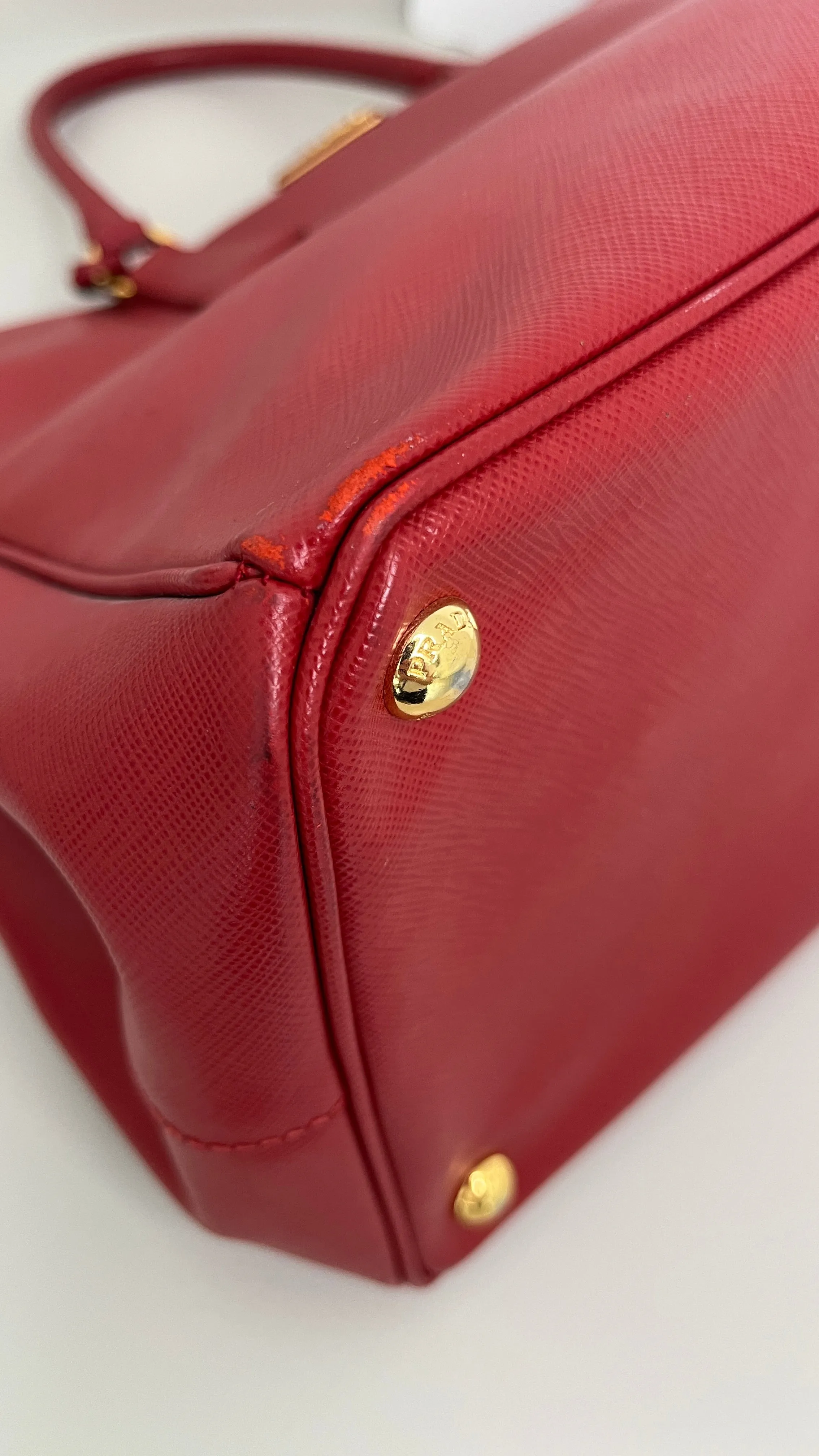 Prada Red Galleria Tote Bag