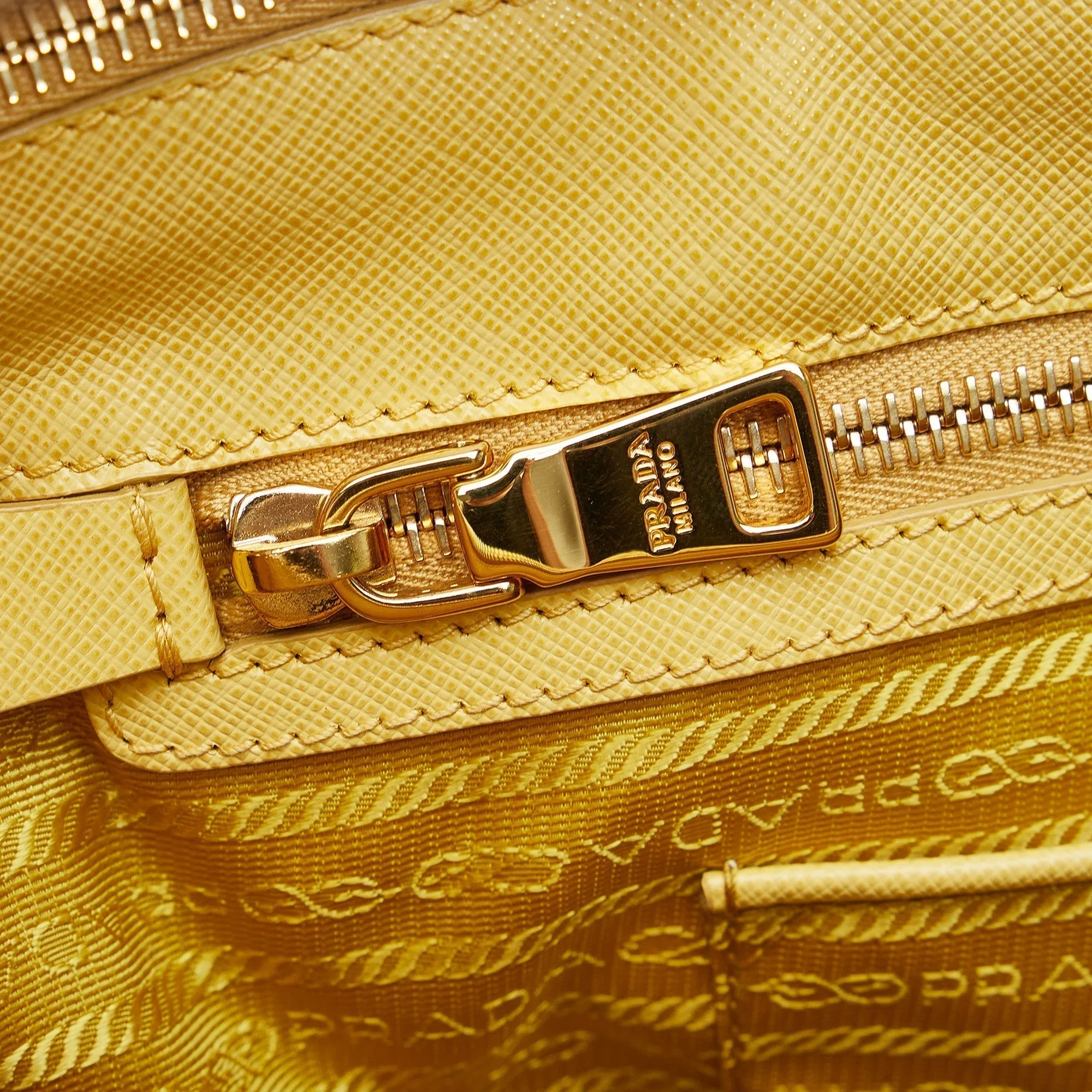 PRADA Saffiano Lux Galleria Double Zip Satchel