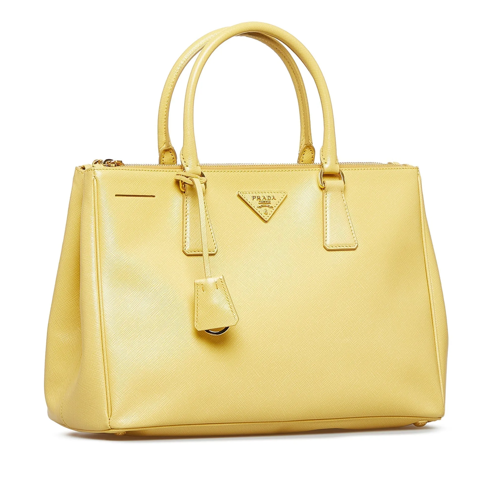 PRADA Saffiano Lux Galleria Double Zip Satchel
