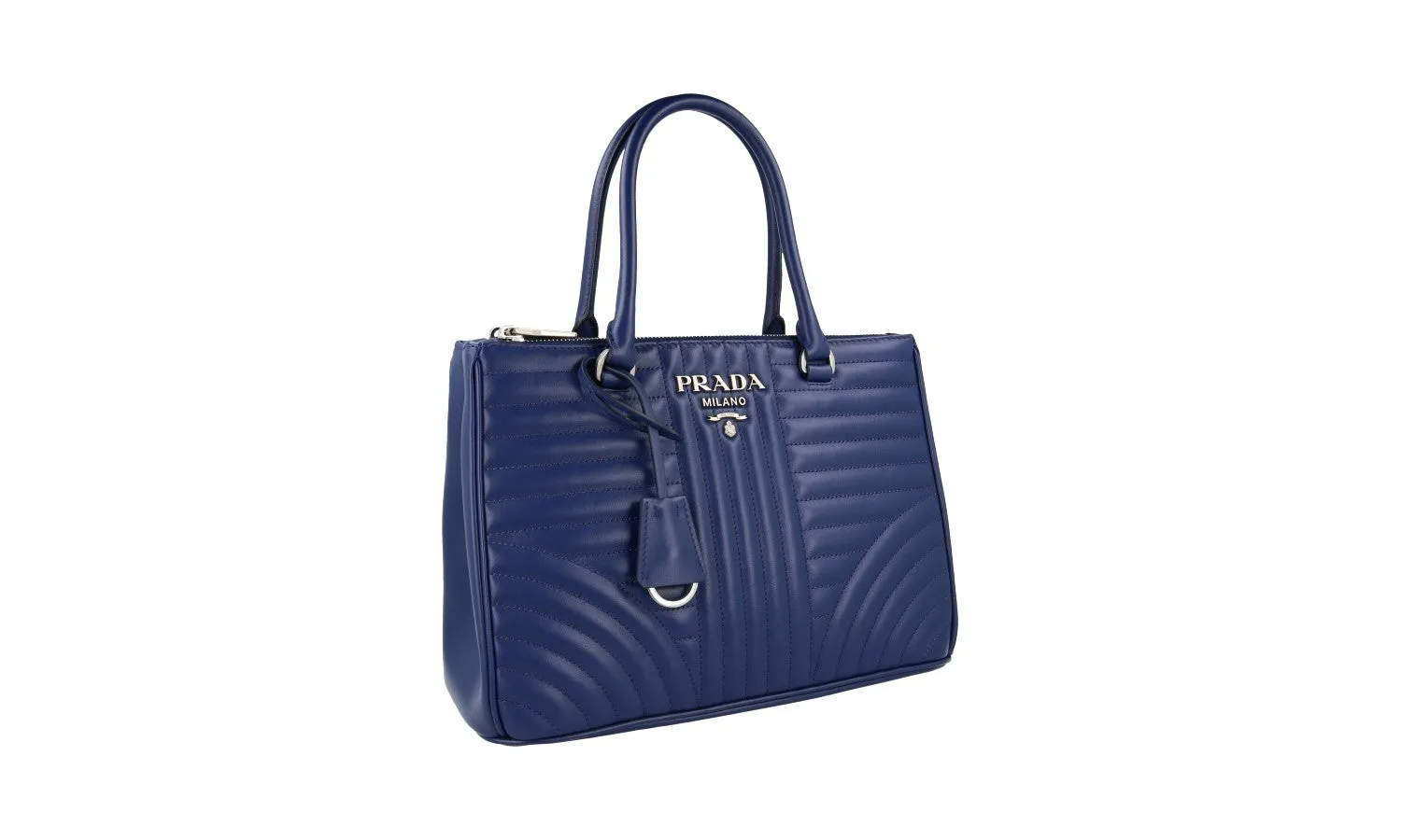 Prada Women's Blue Leather Galleria Diagramme Shoulder Bag 1BA863
