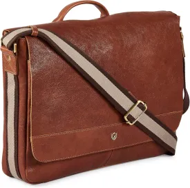 Real Leather Laptop Bag Men Women Distressed Vintage Messenger Satchel Shoulder Bag