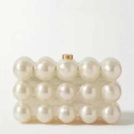 Seona Acrylic Pearly Bubble Evening Clutch Bag
