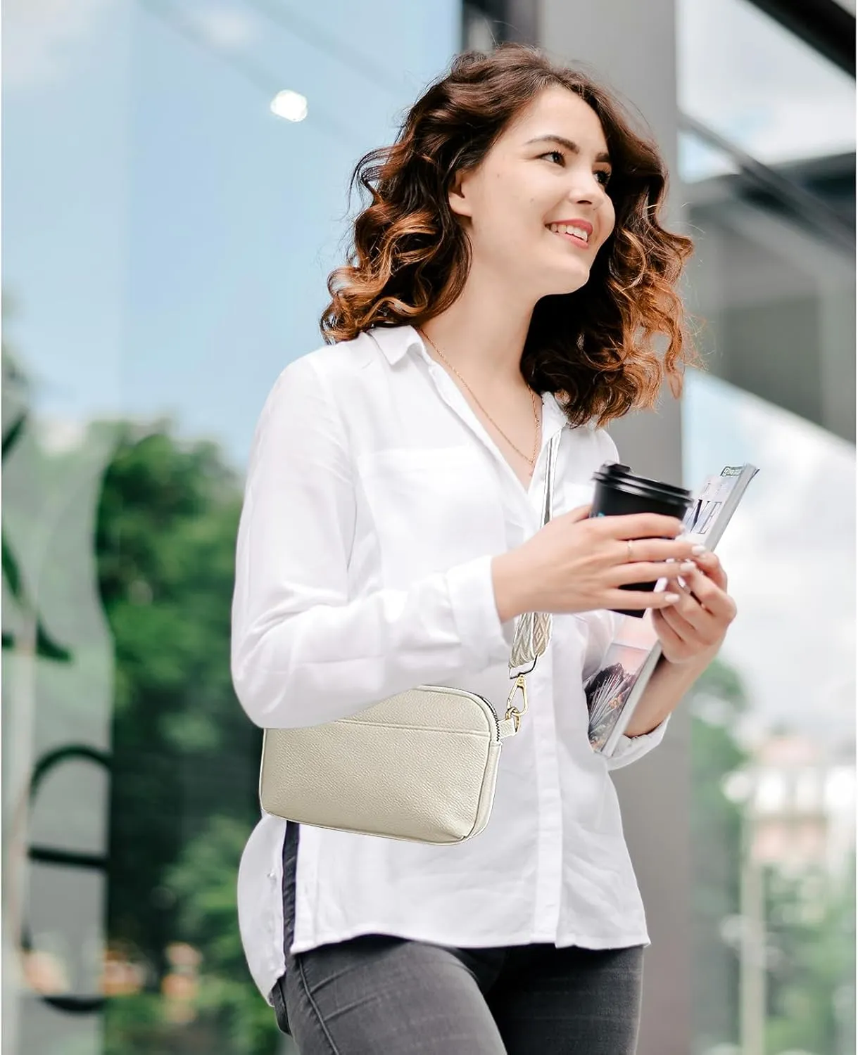 Small Crossbody Bags for Women Vegan Leather Purses Shoulder Handbags with Adjustable Strap